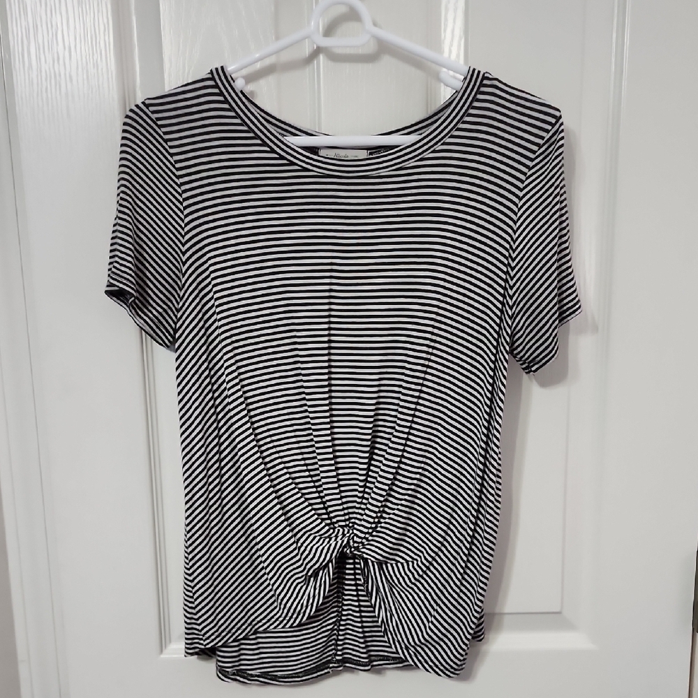 Atticute Striped Knot Front Top